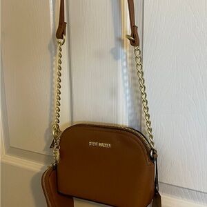 Steve Madden Brown Gold Crossbody Dome Bag